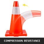 VEVOR 12-Pack 18" Safety Traffic Cones
