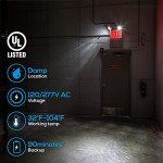 Red LED Emergency Exit Sign with Lights – 4 Pack