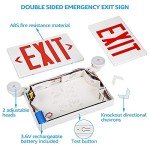 Red LED Emergency Exit Sign with Lights – 4 Pack