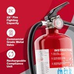 Rechargeable Fire Extinguisher, UL Rated 2-A:10-B:C
