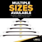 21" Rubber Bungee Cords with S-Hooks (50 Pack)