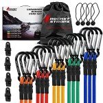 Heavy-Duty Bungee Cords with Carabiners and Clips