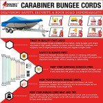 Heavy-Duty Bungee Cords with Carabiners and Clips