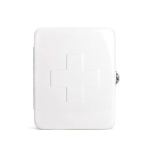 Kikkerland Portable Steel First Aid Kit Case