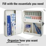 Kikkerland Portable Steel First Aid Kit Case