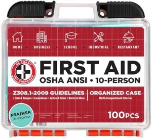 10-Person OSHA/ANSI First Aid Kit - 100 Pieces