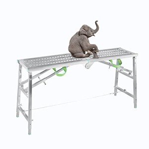 Portable Folding Scaffolding Ladder with Adjustable Height