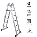 12.5ft Aluminum Multi-Purpose Folding Step Ladder