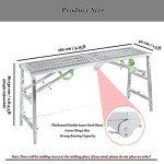Portable Folding Scaffolding Ladder with Adjustable Height