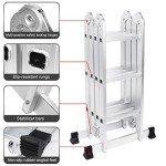 12.5ft Aluminum Multi-Purpose Folding Step Ladder