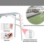Portable Folding Scaffolding Ladder with Adjustable Height
