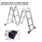 12.5ft Aluminum Multi-Purpose Folding Step Ladder