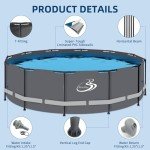 BlueBay 15ft Round Metal Frame Pool Set