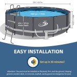 BlueBay 15ft Round Metal Frame Pool Set