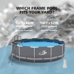 15ft Round Above Ground Pool Set with Accessories