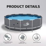 15ft Round Above Ground Pool Set with Accessories