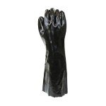 Chemical Resistant PVC Work Gloves - Large, Black