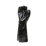 Chemical Resistant PVC Work Gloves - Large, Black