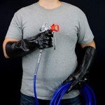 Chemical Resistant PVC Work Gloves - Large, Black