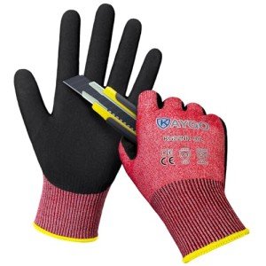 KAYGO A4 Cut Resistant Nitrile Gloves, Large
