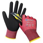 KAYGO A4 Cut Resistant Nitrile Gloves, Large
