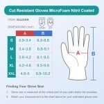 KAYGO A4 Cut Resistant Nitrile Gloves, Large