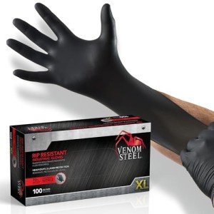 Venom Steel XL Nitrile Gloves - Heavy Duty 100 Pack