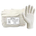 12 Pairs Cotton String Safety Work Gloves