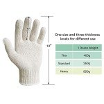 12 Pairs Cotton String Safety Work Gloves