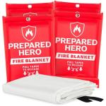 Prepared Hero 4-Pack Emergency Fire Blankets