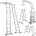 12.5ft Aluminum Multi-Purpose Folding Step Ladder