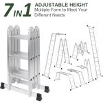 12.5ft Aluminum Multi-Purpose Folding Step Ladder