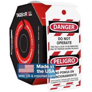 Bilingual Lockout Tags - Danger Do Not Operate