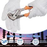 Cotton Glove Liners - 100 Pairs for Safety