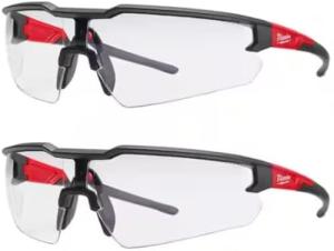 Milwaukee Clear Lens Anti-Fog Safety Glasses - 2 Pack
