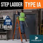 Louisville 6-Foot Fiberglass Step Ladder, 300 lbs