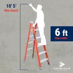 Louisville 6-Foot Fiberglass Step Ladder, 300 lbs