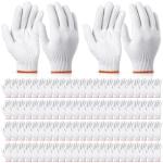 100 Pairs Cotton Safety Gloves for Men and Women
