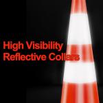 28" Traffic Cones Set with Reflective Collars