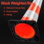 28" Traffic Cones Set with Reflective Collars