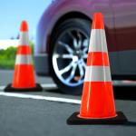 28" Traffic Cones Set with Reflective Collars