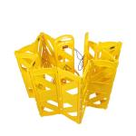 Mobile Safety Sign/Barrier, 13ft Yellow Plastic