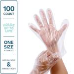100 Count Disposable Poly Gloves – Latex Free