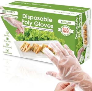 600pcs BPA-Free Food Handling Disposable Gloves