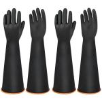 Heavy Duty Chemical Resistant Rubber Gloves - 2 Pack