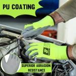 Hi-Vis PU Coated Garden Gloves - 12 Pairs