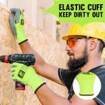 Hi-Vis PU Coated Garden Gloves - 12 Pairs