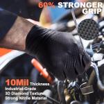 10mil Black Nitrile Disposable Gloves - Medium