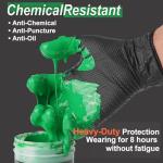 10mil Black Nitrile Disposable Gloves - Medium