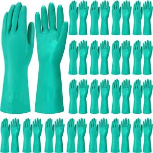 20 Pairs Heavy Duty Nitrile Chemical Resistant Gloves